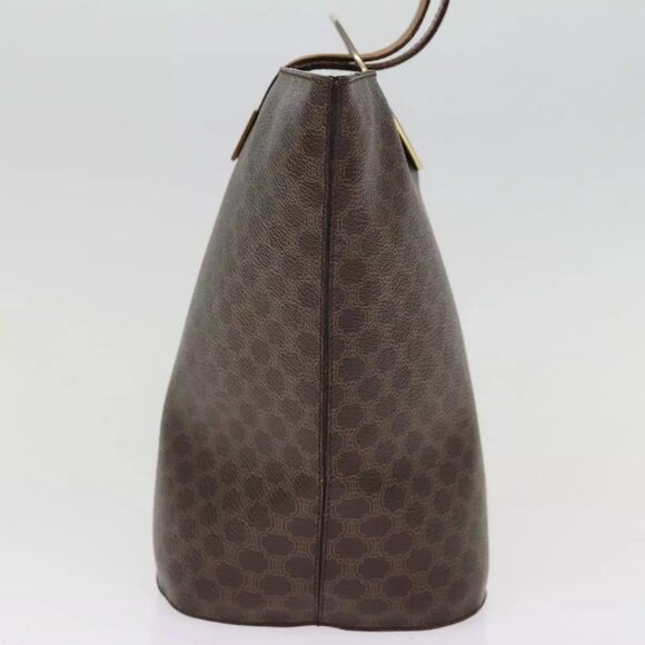 CELINE Macadam Canvas Shoulder Bag PVC Brown Auth - Picture 13 of 15